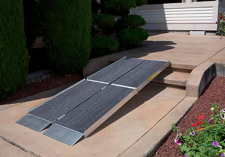 Slip-resistant ramp surface